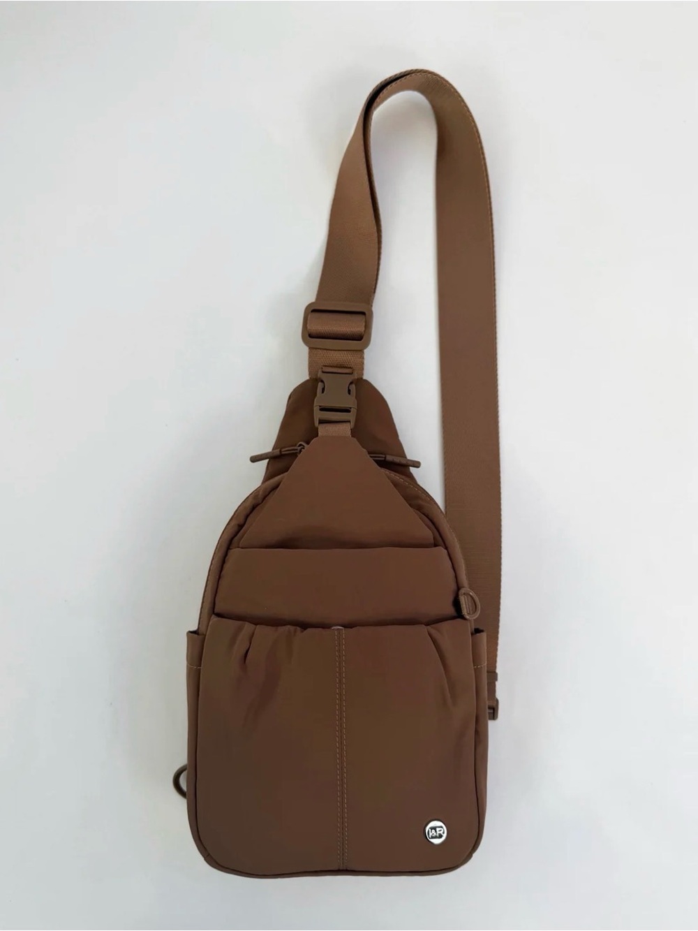Iris & Rainbow Clutch Sling Crossbody Sling Bag in Caramel - Minimal Design